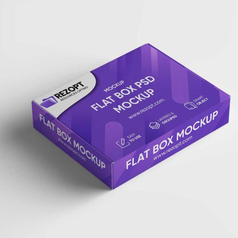 Free Flat Box Mockup PSD Template Free Resources