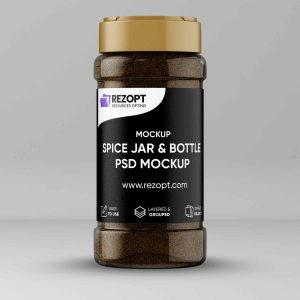 Spice Jar & Bottle PSD Mockup Rezopt Packaging PSD Free Resources
