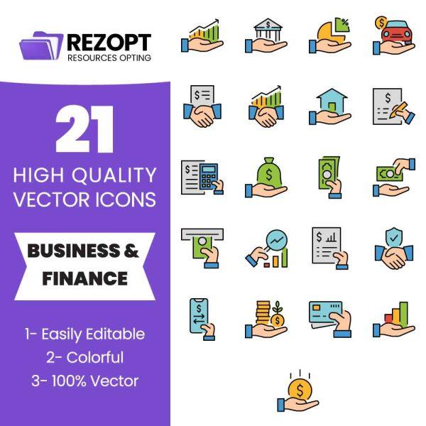 Business And Finance Vector Icon Pack Rezopt Free Graphic Resources 1034 Vector Icons All