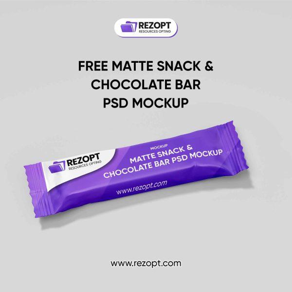 Matte Chocolate Bar PSD Mockup rezopt Free graphic resources PSD Mockup Packaging All 2025