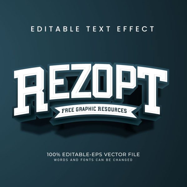 Bold Gaming Text Effect Vector Design Rezopt Free Graphic Resources All Vector Template 1036