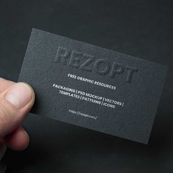 Embossed Business Card PSD Mockup rezopt Free graphic resources PSD Mockup Packaging All 2046