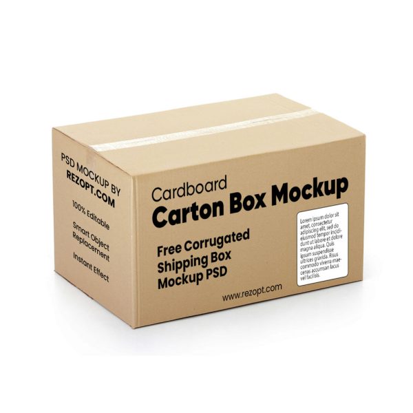 Corrugated & Shipping Box PSD Mockup rezopt Free graphic resources PSD Mockup Packaging All 2085