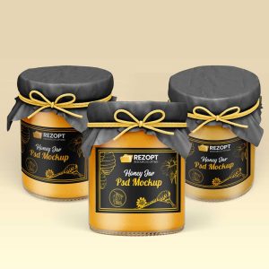 Honey Jar Packaging PSD Mockup rezopt Free graphic resources PSD Mockup Packaging All 2066