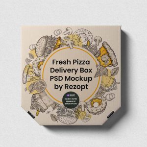 Fresh Pizza Delivery Box PSD Mockup rezopt Free graphic resources PSD Mockup Packaging All 2056