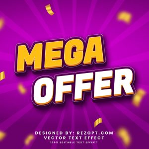 Mega offer 3d editable vector text effect Design Rezopt Free Graphic Resources All Template 1044