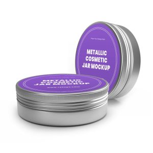 Metallic Cosmetic Jar PSD Mockup rezopt Free graphic resources PSD Mockup Packaging All 2059