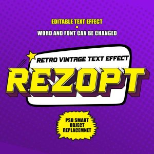 Retro Vintage Text Effect PSD Rezopt Free Graphic Resources All Template 2070