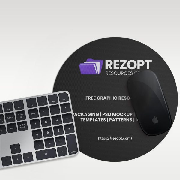 Round Mouse Pad PSD Mockup rezopt Free graphic resources PSD Mockup Packaging All 2050