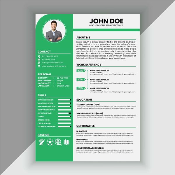 Professional Vector Resume Template Rezopt Free Graphic Resources All Vectors Template 1045