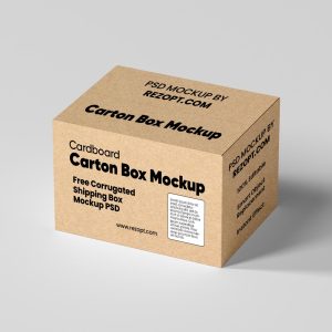 Free Corrugated Shipping Box PSD Mockup rezopt Free graphic resources PSD Mockup Packaging All 2045