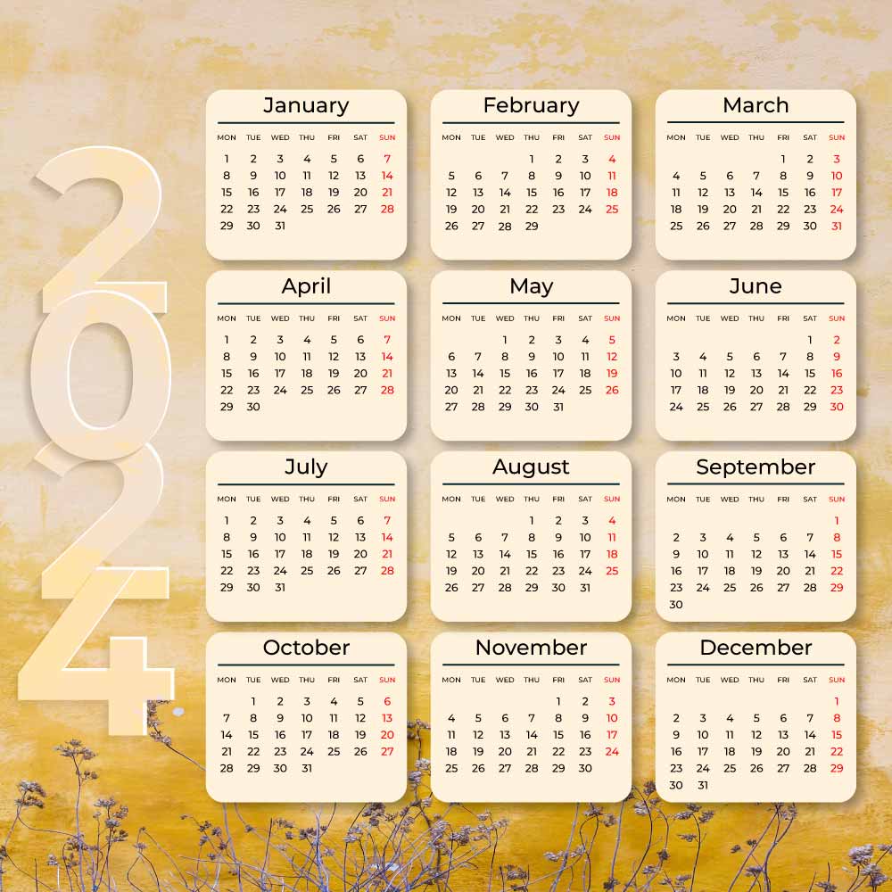 2024 calendar template editable vector Free Resources