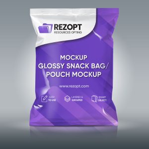 Glossy Snack Bag-Pouch Mockup Rezopt Free graphic resources PSD Mockup Packaging All 2088