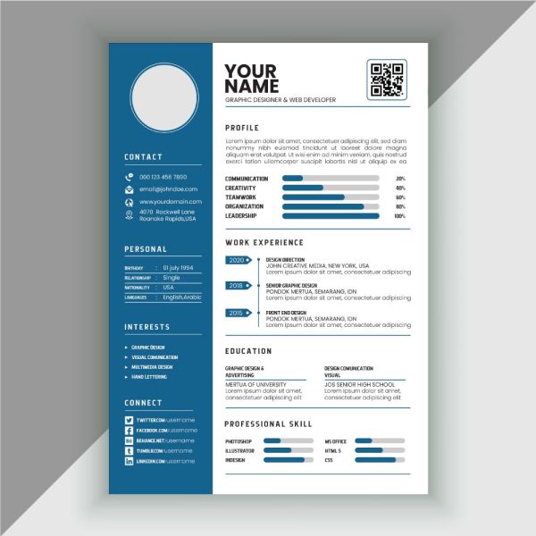 Professional PSD Resume Template Rezopt Free Graphic Resources All PSD Template 2095