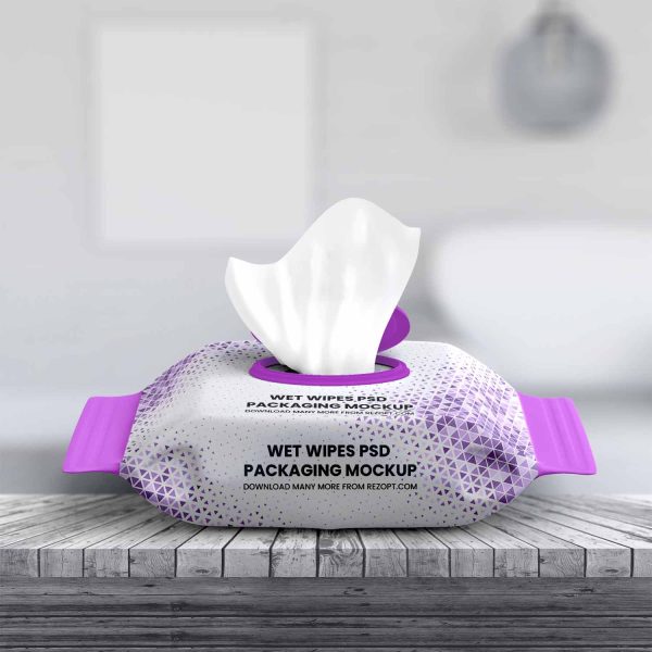 Disposable Wet Wipes PSD Mockup Rezopt Packaging PSD Free Resources 2097